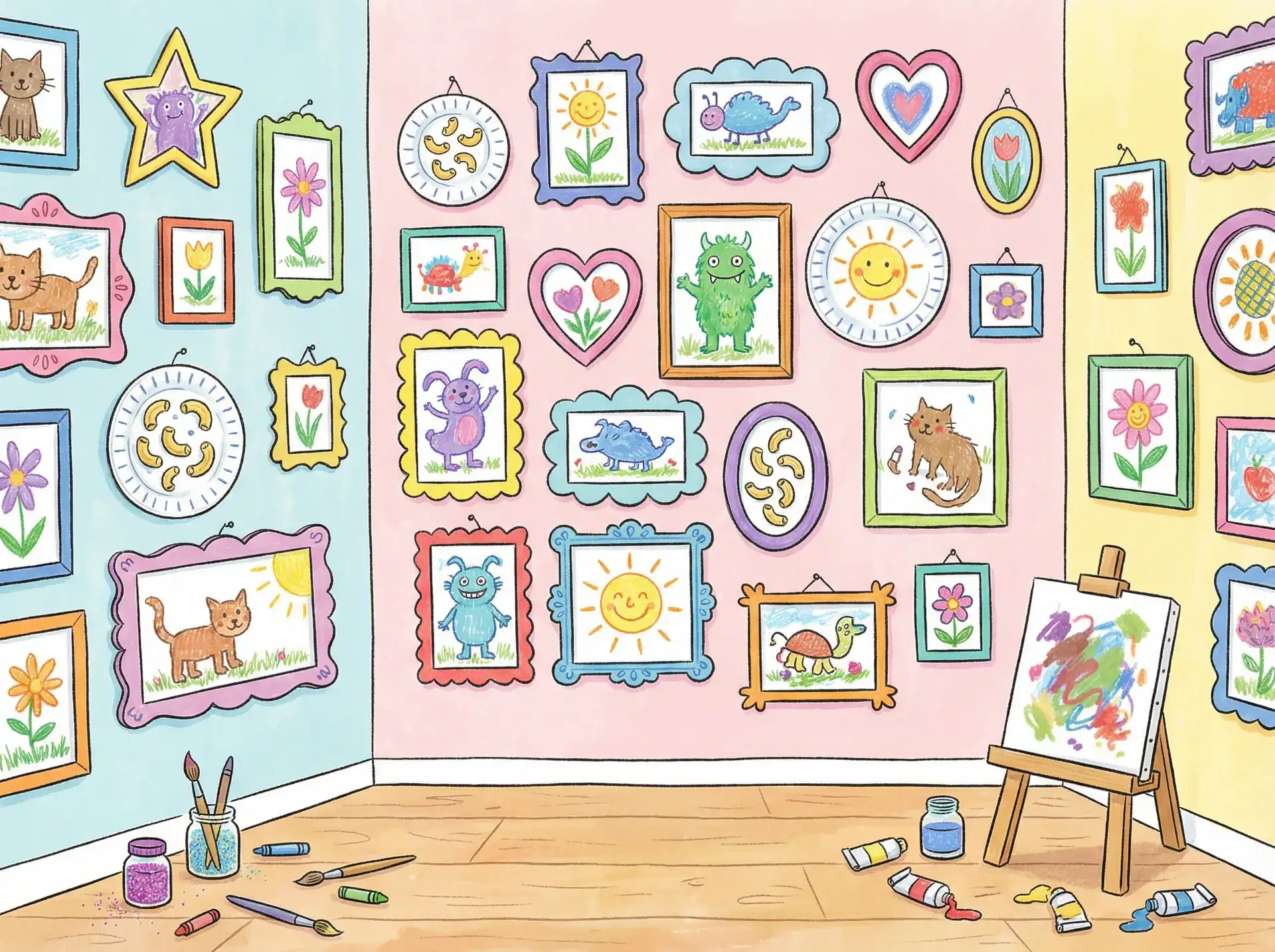 小朋友的彩色画作 - 妈妈的职业完整视频 创意展示